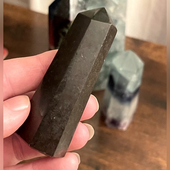 Earth Art hand crafted artisan Jewelry - Genuine black tourmaline PROTECTION towers